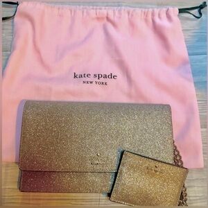Kate Spade Storybook Bundle 🔥 Glitter Crossbody & Card Case - Like New